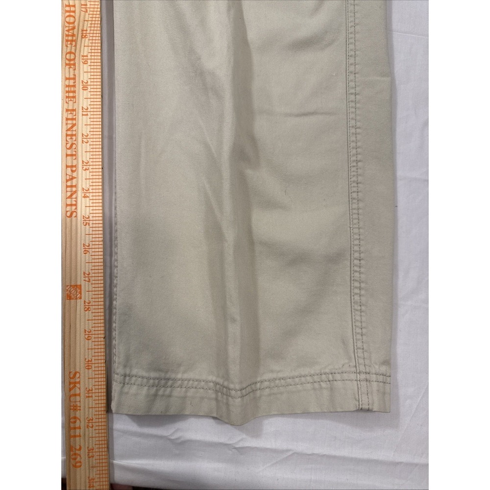 PANTS CARGO Levis  Mens 36X32 Khaki Beige Flat Front Chino Pockets - Picture 5 of 9
